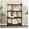 vidaXL Bibliothèque 4 niveaux chêne brun 76x32x123cm bois d'ingénierie