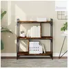 vidaXL Bibliothèque 3 niveaux chêne fumé 76x32x88 cm bois d'ingénierie
