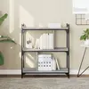 vidaXL Bibliothèque 3 niveaux sonoma gris 76x32x88cm bois d'ingénierie