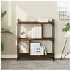 vidaXL Bibliothèque 3 niveaux chêne brun 76x32x88 cm bois d'ingénierie