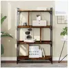 vidaXL Bibliothèque 4 niveaux chêne fumé 76x32x123cm bois d'ingénierie