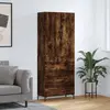 vidaXL Buffet haut Chêne fumé 69,5x34x180 cm Bois d'ingénierie