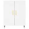 vidaXL Buffet haut Blanc 69,5x34x180 cm Bois d'ingénierie