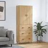 vidaXL Highboard chêne Sonoma 69,5x34x180 cm Matériau dérivé du bois