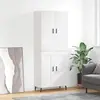 VIDAXL Buffet haut Blanc 69,5x34x180 cm Bois d'ingénierie, buffet, armoire latérale, armoire de rangement, armoire, buffets, armoire haute