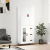 vidaXL Buffet haut Blanc 69,5x34x180 cm Bois d'ingénierie