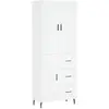 vidaXL Buffet haut Blanc 69,5x34x180 cm Bois d'ingénierie