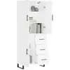 vidaXL Buffet haut Blanc 69,5x34x180 cm Bois d'ingénierie