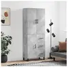 vidaXL Buffet haut Gris béton 69,5x34x180 cm Bois d'ingénierie