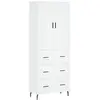 vidaXL Buffet haut Blanc 69,5x34x180 cm Bois d'ingénierie