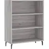 vidaXL Buffet haut Sonoma gris 69,5x34x180 cm Bois d'ingénierie