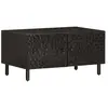 vidaXL Table basse noir 80x50x40 cm bois massif de manguier