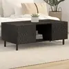 vidaXL Table basse noir 100x54x40 cm bois massif de manguier