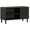 vidaXL Meuble TV noir 80x31x46 cm bois massif de manguier