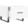 vidaXL Tables basses 2 pcs blanc brillant 50x50x40cm bois d'ingénierie