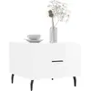 vidaXL Tables basses 2 pcs blanc brillant 50x50x40cm bois d'ingénierie