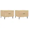 vidaXL Tables basses 2 pcs chêne sonoma 50x50x40 cm bois d'ingénierie