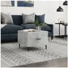 vidaXL Table basse gris béton 50x50x40 cm bois d'ingénierie