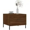 vidaXL Tables basses 2 pcs chêne marron 50x50x40 cm bois d'ingénierie