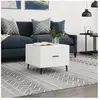 vidaXL Table basse blanc 50x50x40 cm bois d'ingénierie