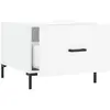vidaXL Tables basses 2 pcs blanc brillant 50x50x40cm bois d'ingénierie