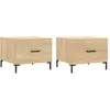 vidaXL Tables basses 2 pcs chêne sonoma 50x50x40 cm bois d'ingénierie