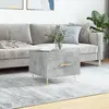 vidaXL Table basse gris béton 50x50x40 cm bois d'ingénierie