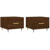 vidaXL Tables basses 2 pcs chêne marron 50x50x40 cm bois d'ingénierie