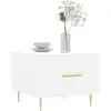 vidaXL Tables basses 2 pcs blanc 50x50x40 cm bois d'ingénierie