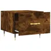 vidaXL Tables basses 2 pcs chêne fumé 50x50x40 cm bois d'ingénierie