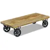 vidaXL Table basse blanc brillant 50x50x40 cm bois d'ingénierie