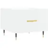 vidaXL Table basse blanc brillant 50x50x40 cm bois d'ingénierie