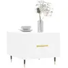 vidaXL Tables basses 2 pcs blanc 50x50x40 cm bois d'ingénierie
