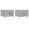 vidaXL Tables basses 2 pcs gris béton 50x50x40 cm bois d'ingénierie