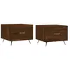 vidaXL Tables basses 2 pcs chêne marron 50x50x40 cm bois d'ingénierie