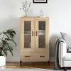 vidaXL Buffet Haut - Chêne Sonoma - 69,5x31x115 cm