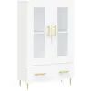 vidaXL Buffet haut blanc 69,5x31x115 cm bois d'ingénierie