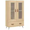 vidaXL Buffet haut chêne sonoma 69,5x31x115 cm bois d'ingénierie
