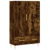 vidaXL Buffet haut chêne fumé 69,5x31x115 cm bois d'ingénierie