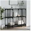 vidaXL Table console noir 102x35x90 cm bois d'ingénierie