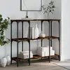 vidaXL Table console chêne fumé 102x35x90 cm bois d'ingénierie