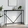 vidaXL Table console noir 102x22,5x75 cm bois d'ingénierie
