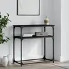 vidaXL Table console noir 75x35,5x75 cm bois d'ingénierie