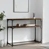 vidaXL Table console chêne fumé 100x35,5x75 cm bois d'ingénierie