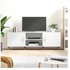 vidaXL Meuble TV blanc 150x30x50 cm bois d'ingénierie