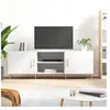 vidaXL Meuble TV blanc 150x30x50 cm bois d'ingénierie