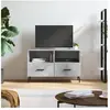 vidaXL Meuble TV Gris béton 80x36x50 cm Bois d'ingénierie
