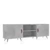 vidaXL Meuble TV gris béton 150x30x50 cm bois d'ingénierie
