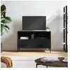 vidaXL Meuble TV Noir 80x36x50 cm Bois d'ingénierie