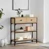 vidaXL Table console chêne sonoma 72,5x25x75 cm bois d'ingénierie